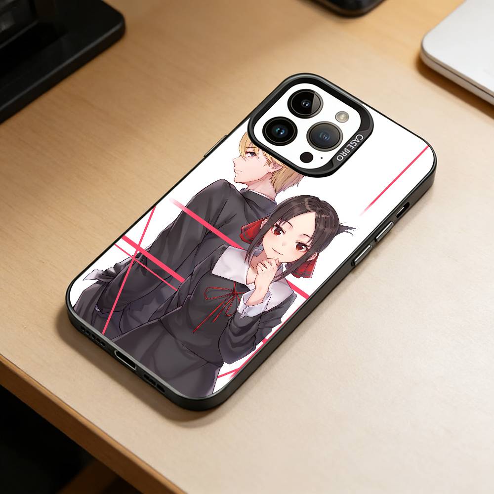 Liebe Kaguya-sama Handyhülle Für iPhone 17,16,15,14,13,12,11 Plus,Pro Max,XS,Bunte Silber Schwarz Hülle