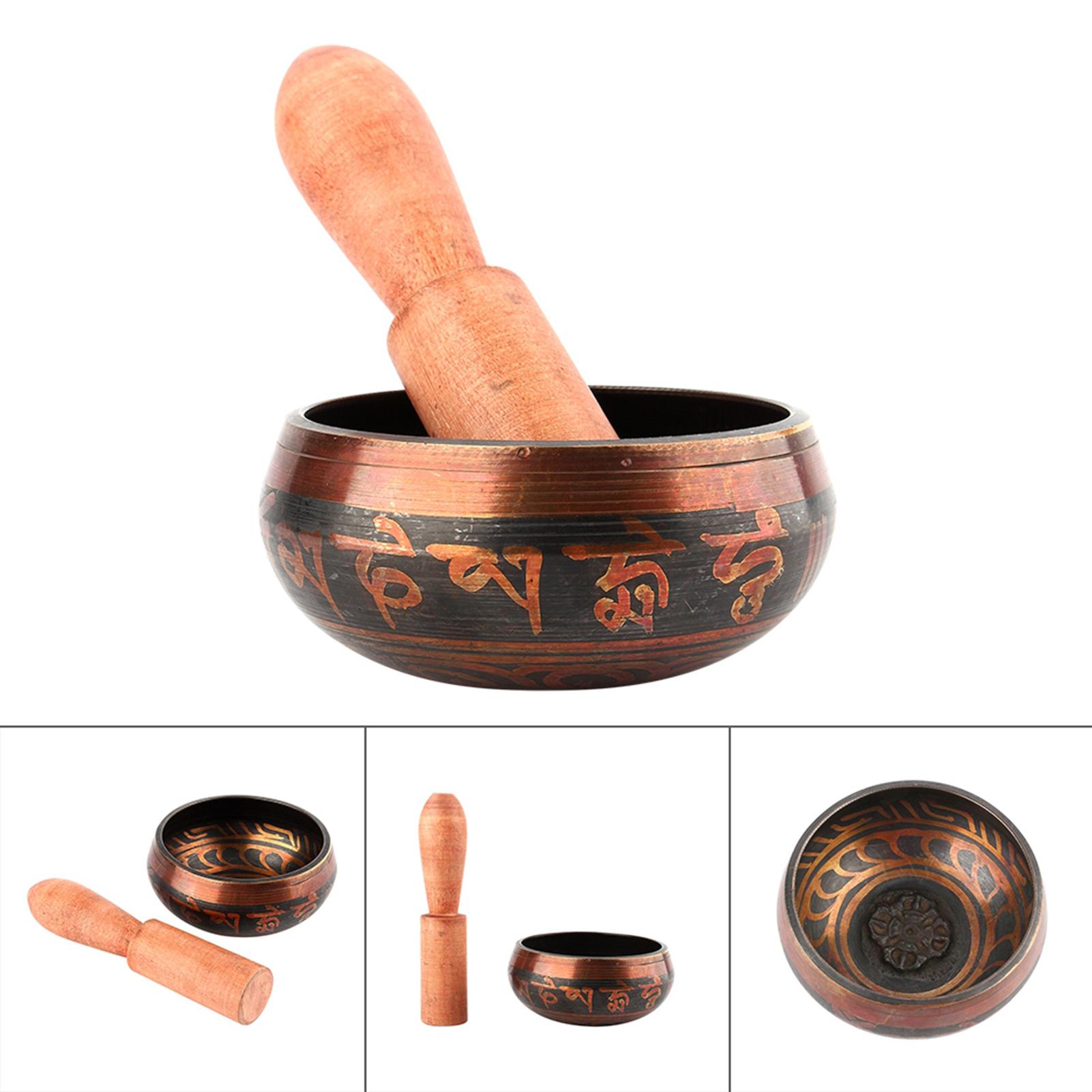 

Буддизм Тибетская ручная работа Медная поющая чаша для медитации и йоги 8 см