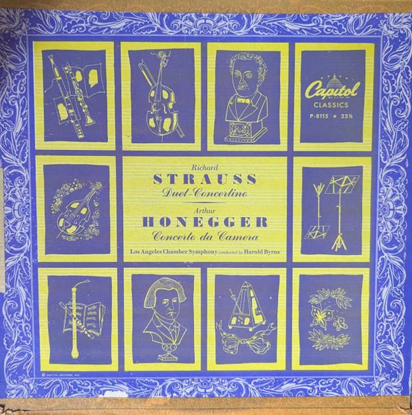 

LP Record RICHARD STRAUSS ARTHUR HONEGGER DuetConcertino Concerto Da Camer P8115 Capitol Records 1950 US Classical Used