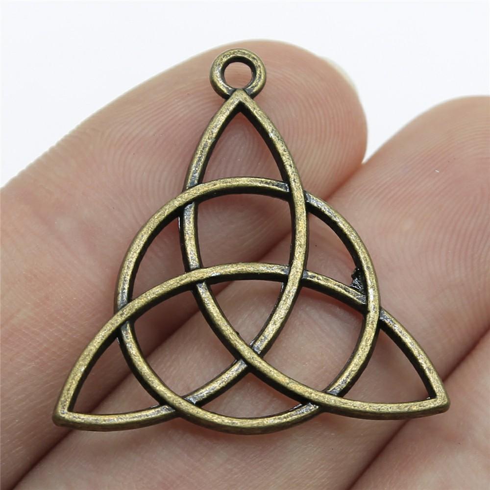 5pcs Charms Triquetra Antique Bronze Color Triquetra Symbol Charms Pendant Jewelry Triquetra Symbol Charms