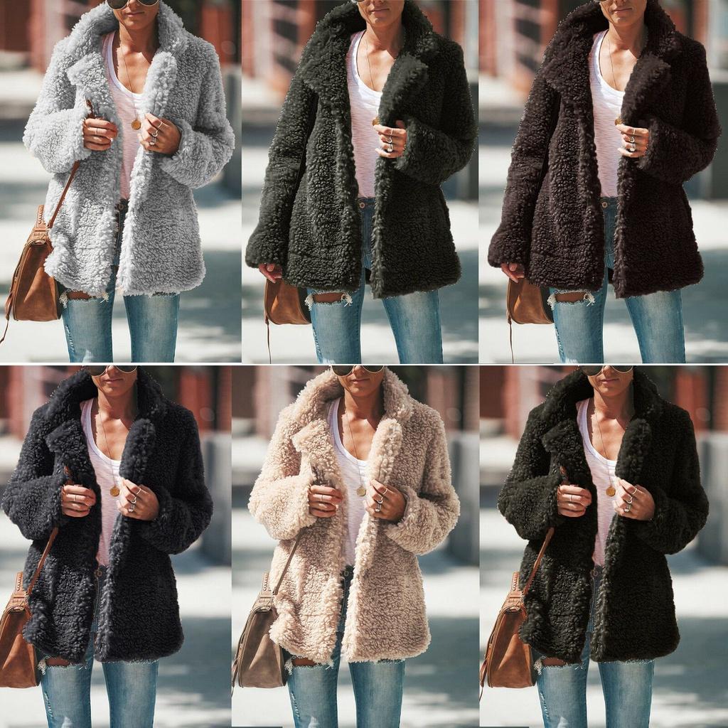Cozy Women's Winter Bear Fleece Fur Fluffy Coat Jackets For Elegant Styling