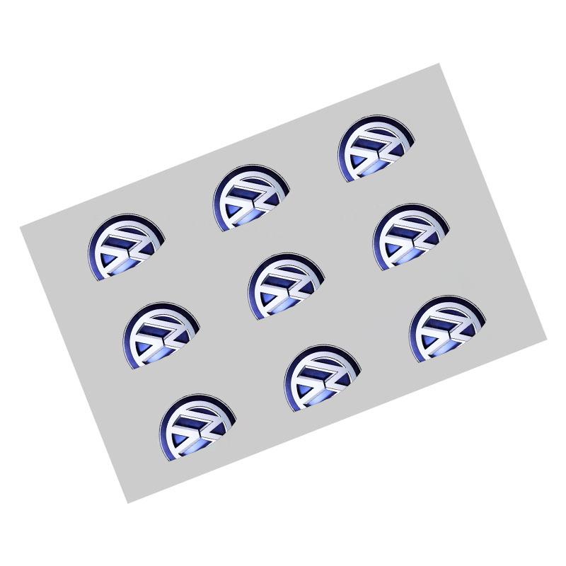 

4Pcs Car Door Handle 3D Stickers Tire Rear View Mirror Decals For Volkswagen CC Golf 4 6 7 GTI Tiguan Passat B5 B6 B7 Jetta Polo чорний