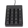 Number Pad Wired 19 Key USB Interface Drive Free Portable Black Laptop Numeric Keypad for Office
