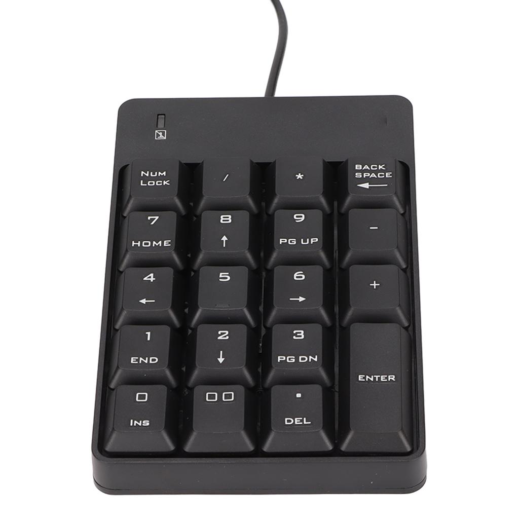 Number Pad Wired 19 Key USB Interface Drive Free Portable Black Laptop Numeric Keypad for Office