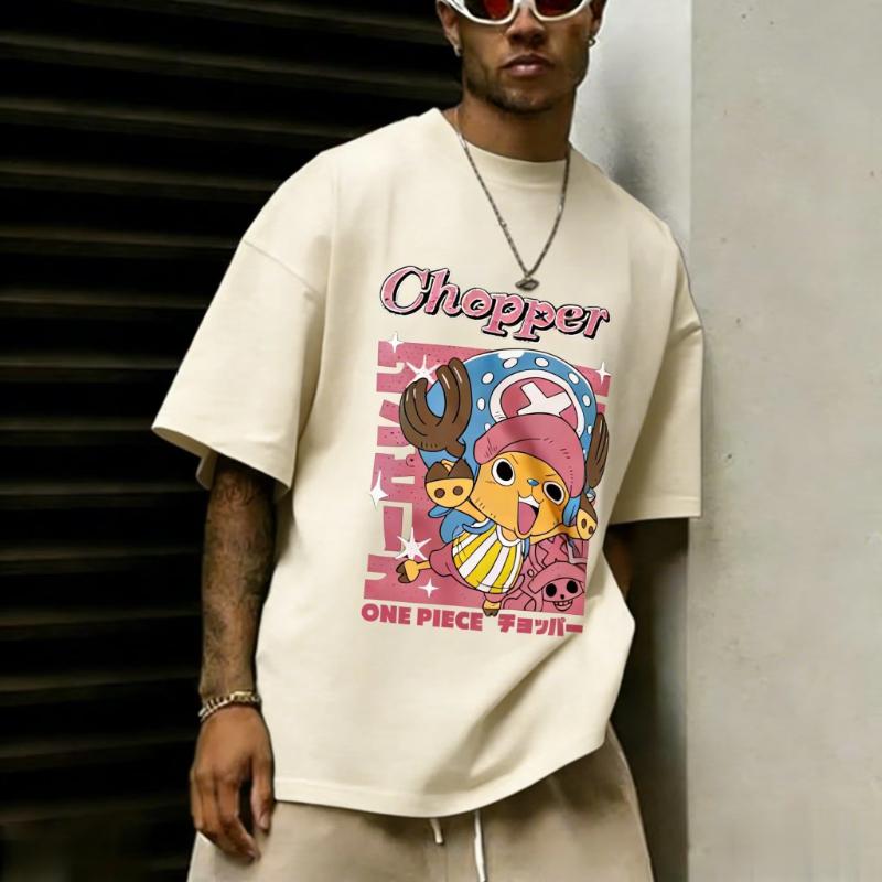 One Piece Chopper Anime T Shirt Men Women 2026 Summer Casual Short Sleeve Tee Tops Streetwear Cartoon Graphic Tee Crewneck Y2k