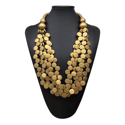 Bohemia Multi Layer Handmade Wood Necklace & Pendant Vintage Colorful Wooden Necklace