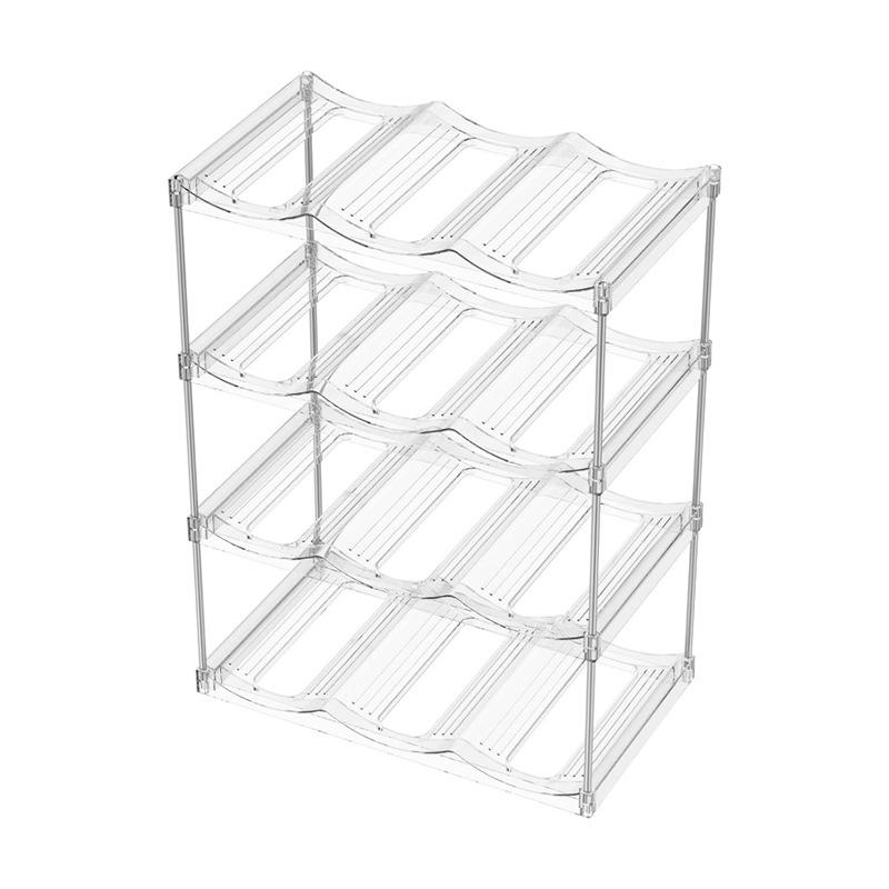 Stackable Water Bottle Organizer Holder For Clear Wine Rack Cup Bottle Holder For Cabinet Home Countertop Fridge Pantry Shelf