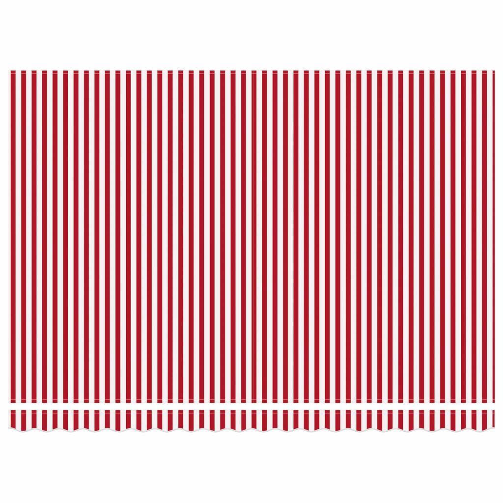 Electric Retractable Awning Red and White 5 X 3 M