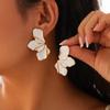 Ingemark 5 Colors Boho Oil Drip Metal Stud Earrings for Women Trendy Kpop Petal Flower Piercing Earrings Y2K Zircon Accessories
