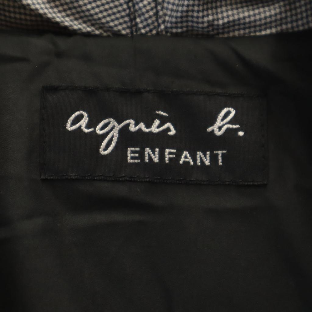 agnes b. ENFANT Houndstooth Pattern 2 WAY Reversible Down jacket Kid's Used