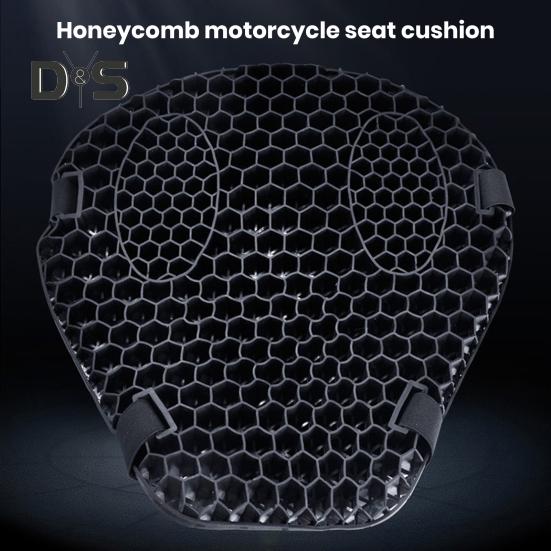 Motorcycle Gel Seat Cushion Cover 3D Honeycomb Shock-absorbing Breathable Comfortable Seat Cover for Pressure Relief