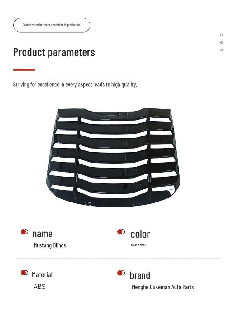 Alette Parasole Posteriori per Ford Mustang S650 2024