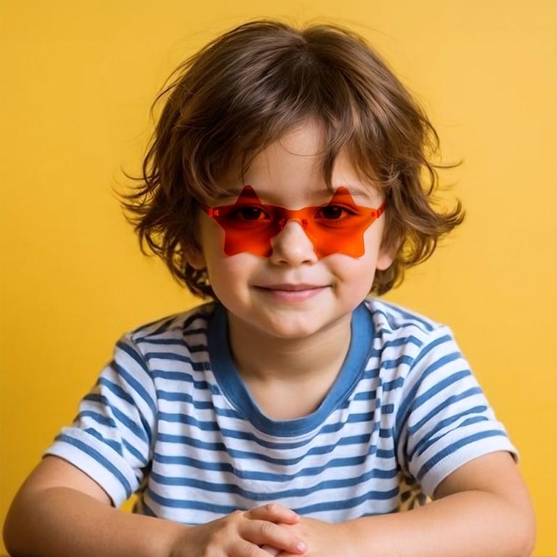 20 sztuk Okulary przeciwsłoneczne w kształcie gwiazd Kolorowe przezroczyste soczewki Modne unisex okulary na imprezy, na zewnątrz