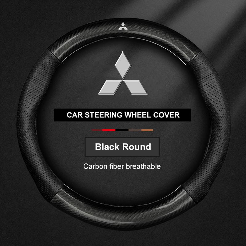 

For Mitsubishi Outlander Pajero Asx Colt Lancer EX Evolution X L200 Triton RALLIART Delica Eclipse Car Steering Wheel Cover