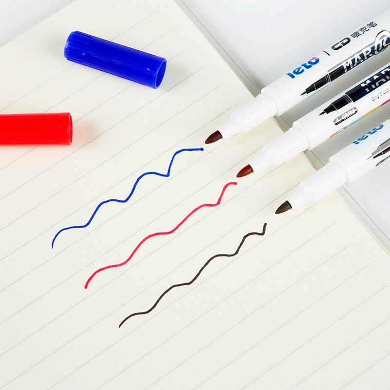 3Pcs Permanent Markers 1mm Nib Oil-Based,Waterproof,Quick-Drying Ideal For Comics,CD,Glass And Graffiti