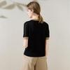 Women's Color-block Knit Short Sleeve T-shirt