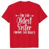 Sister Rules Gifts T Shirts Sweet Fashion Women Tshirt Funny Oldest Middle Youngest Sister Tees Sarcastic Sibling Matching Shirt