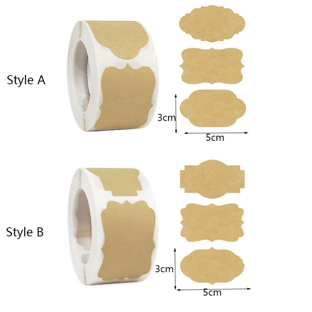 300Pcs/Roll Writable Spice Jar Label Stickers Blank Stationery Sticker Tags  Can