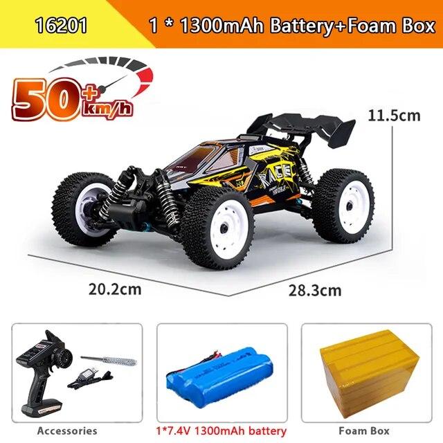 Neues 50 km/h 4x4-Fernsteuerungsauto mit LED-Leuchten, Offroad-4x4-Hochgeschwindigkeits-Drift-Monstertruck, bürstenloses Rennauto für Kinder und Erwachsene, Spielzeug, Geschenk