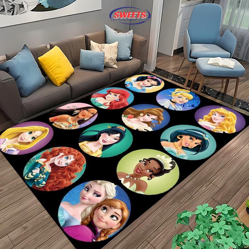 Various Styles Princess Feast: Collection Carpet Rugs for Bedroom Living Room Home Sofa Decor, Kids Play Non-Slip Mats Potdemiel