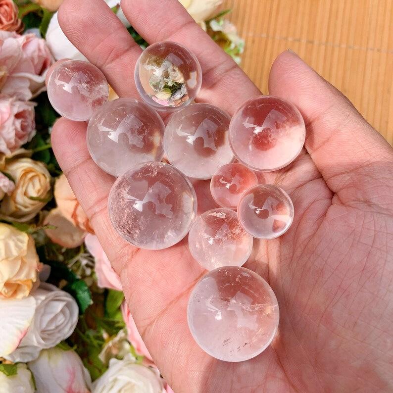 Natural White Crystal Ball Feng Shui Ornament for Home and Office Decor