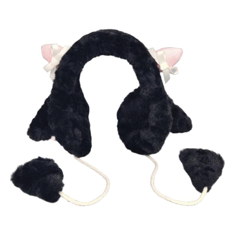 

Animal Ear Hairband With Lovely Lamp Design Winter Ear Warmers For Women Girl Teens Outdoor Winter Fashion Accessory