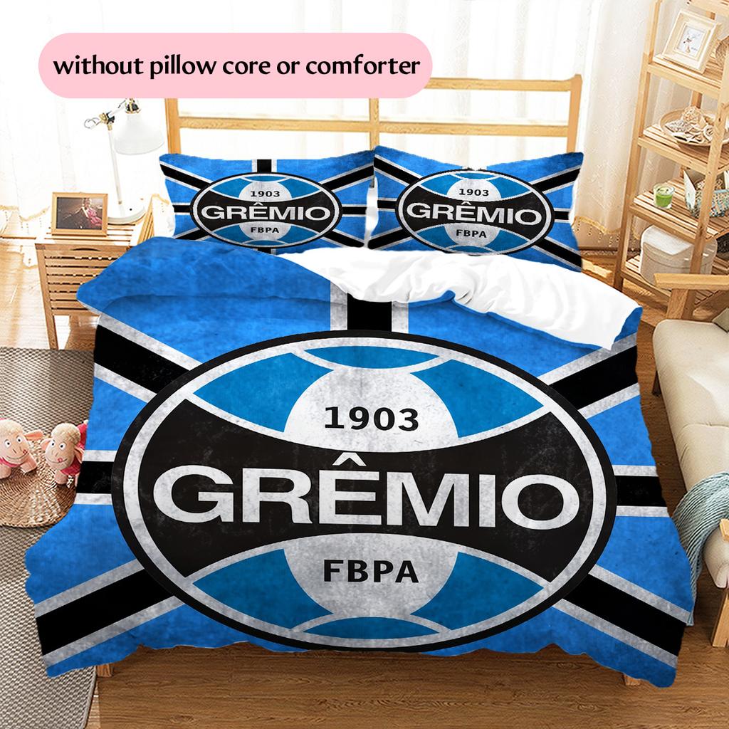 Grêmio FBPA Pattern Bedding Quilt Set Home Decoration Gift (1 * duvet cover + 2 * pillowcase without core)