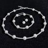Artificial Pearl Jewelry Set With Cz Diamonds For Elegant Women Spring Collection