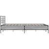 Bed Frame Gray Sonoma 120x200 cm Particleboard and Metal