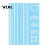 Eco-friendly Tattoo Sticker White Lace for Women, Temporary Face Body Skin-friendly Arm, Waterproof Fake Decal Wedding Party Festival Safe Tattoos