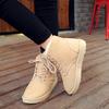 Fashion Trendy Women's Snow Boots 2024 Winter New Solid Color Flat Heel Anti Slip Cotton Warm and Comfortable Short Boots Zapatos Mujer