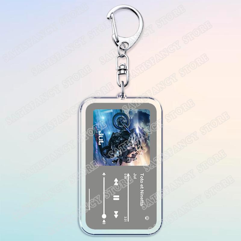 

French Rapper JUL Music Songs Keychains for Women Accessories Bag Rap Marseille Oh Qu elle Est Belle Keyings Jewelry Fans Gifts