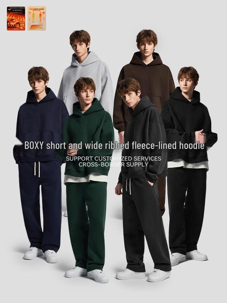 Men's High-End Hoodie: 2025 New Style, Velvet Thickened, Trendy Autumn/Winter Sweatshirt