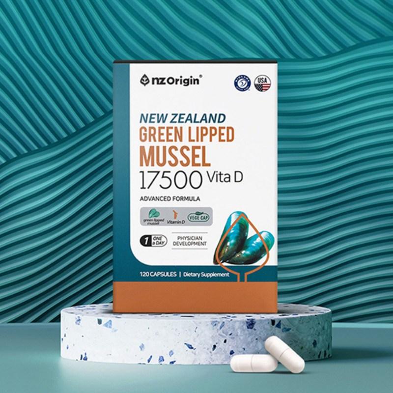 Enget Origin Zielonowargowa Małża z Nowej Zelandii 17500 Vita D, 120 tabletek, 1 sztuka