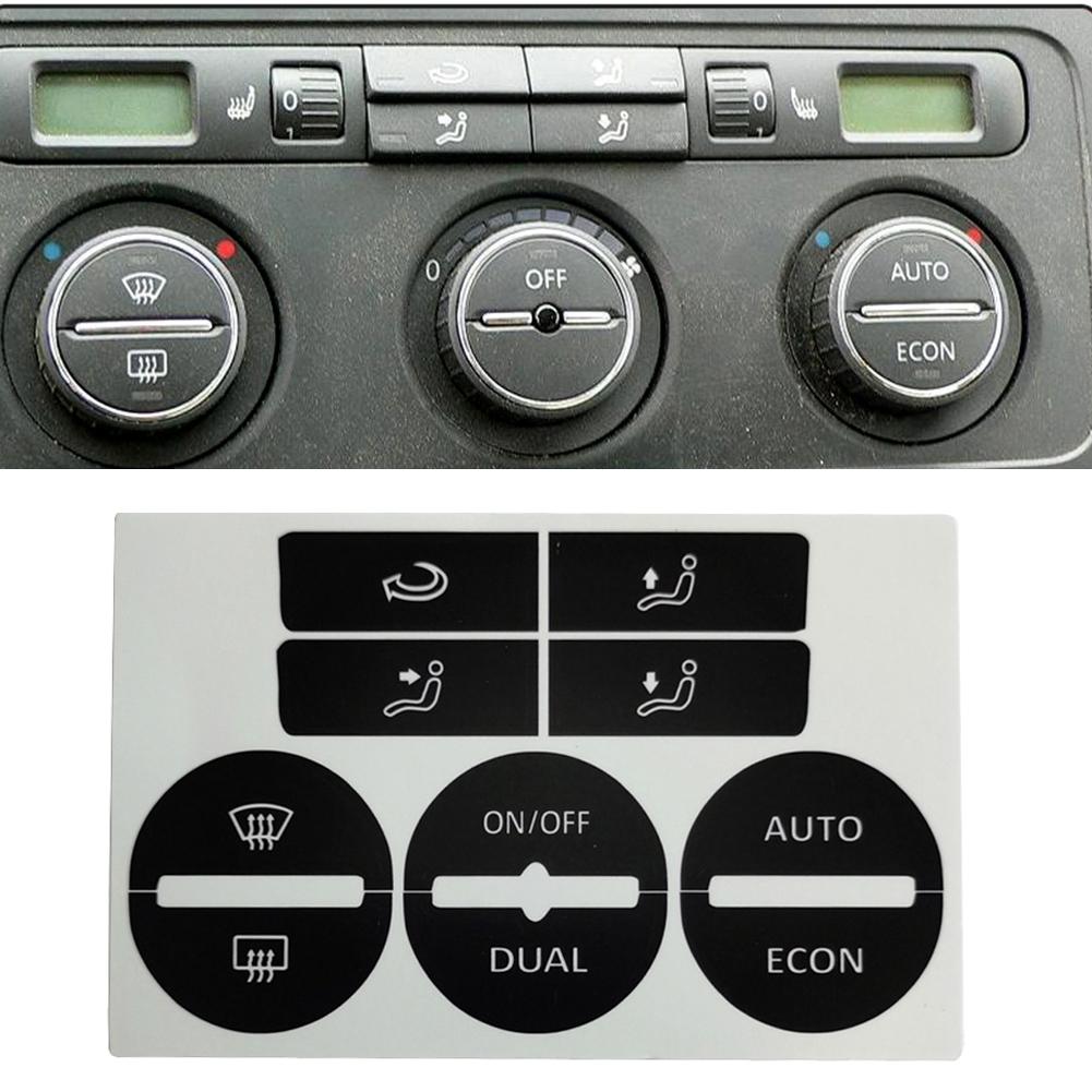 A/C Window Climate Worn Peeling Buttons Repair Sticker For VW GOLF Mk5 04-08 AC Control Button Decals Stickers Car Accessories
