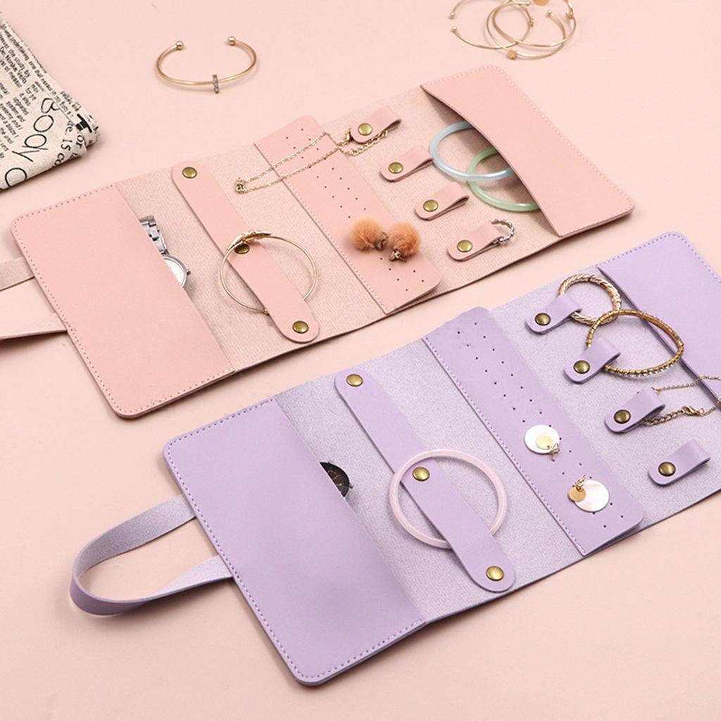 Soft Small Travel Storage Case Organizers for Jewelry Organization Convenient Roll Designs for Rings and Bracelets