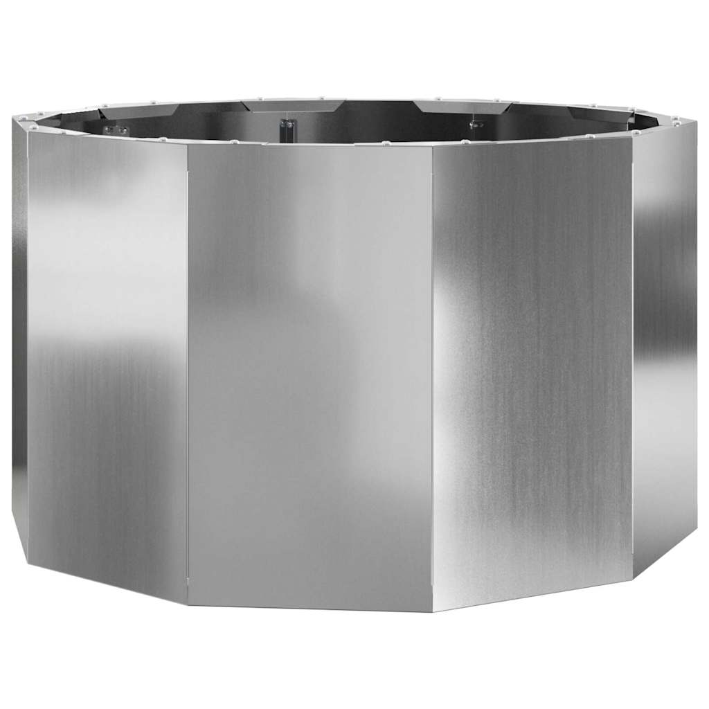 Plant Pot Silver 60 X 60 X 35 Cm Galvanized Steel