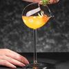 Pea Design Slanted Mouth Stemmed Drinking Glasses Set, 135ml