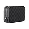 Louis Vuitton Checkered Design Zipper Closure Canvas And Leather Trim Toiletry Bag Women toiletry bag Black N40483