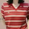 Short-sleeved T-shirt for Women's New Hot Summer Casual Versatile Tops for Mothers Age-reducing Fashionable Striped Polo Shirt