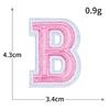 Exquisite Pink Embroidered Alphabet Patch for Jackets & DIY Decor