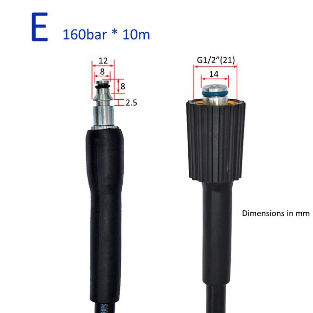 

Настраиваемая длина шланга для мойки высокого давления для мойки автомобиля, удлинительный шланг для мойки автомобиля Karcher K2- K5 2 Meters