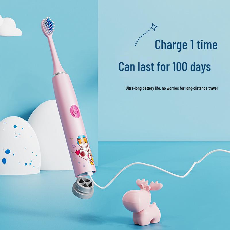 Kids' Rechargeable Sonic Electric Toothbrush & Water Flosser with Soft Bristles