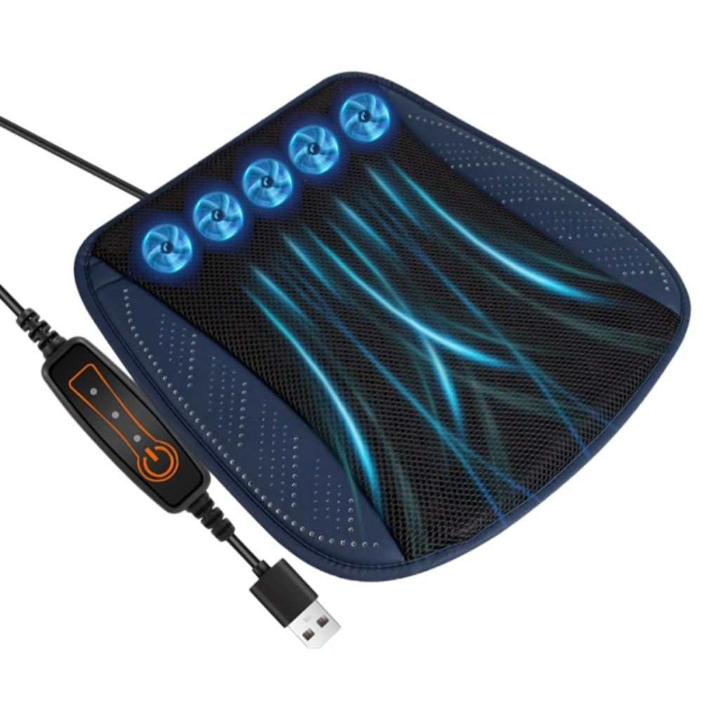 

Itisyou Автокресло USB Сиденье 5 Мощный 3 Поток воздуха Прохладный Автомобильный Охлаждающий Вентилируемый Охладитель Сиденья, Питание, Вентиляция, Вентиляторы, Настройки, Сиденье, Сиденье, (синий) синий