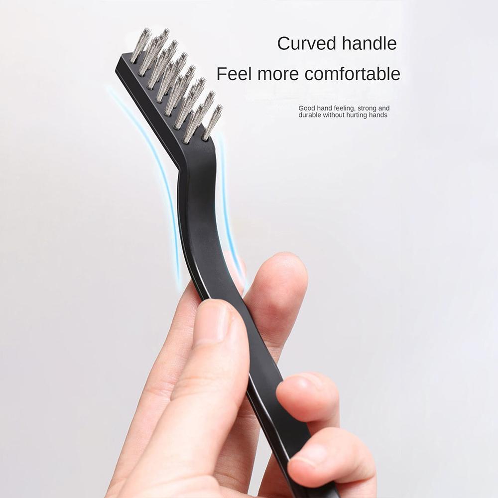 10/50/100 STK Trådbørste i rustfritt stål Slitesterk Effektiv rengjøring Tråd av rustfritt stål + Abs Praktisk håndtak 12g høy kvalitet