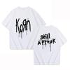 Korn Music Concert Rock Band World Tour Pure Cotton T-shirt Personalized Street Versatile 2025 Summer Fashion T-shirt