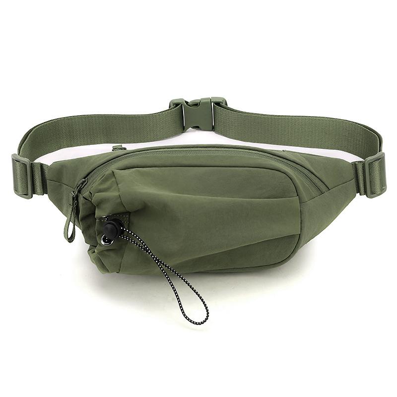 Men's Outdoor Waist Bag Water Kettle Bag Solid Color Mobile Phone Bag Chest Bag Crossbody Bag