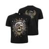 Steampunk Style T-shirt. Mechanical Gearhead Skull. Clockwork Gothic Art.