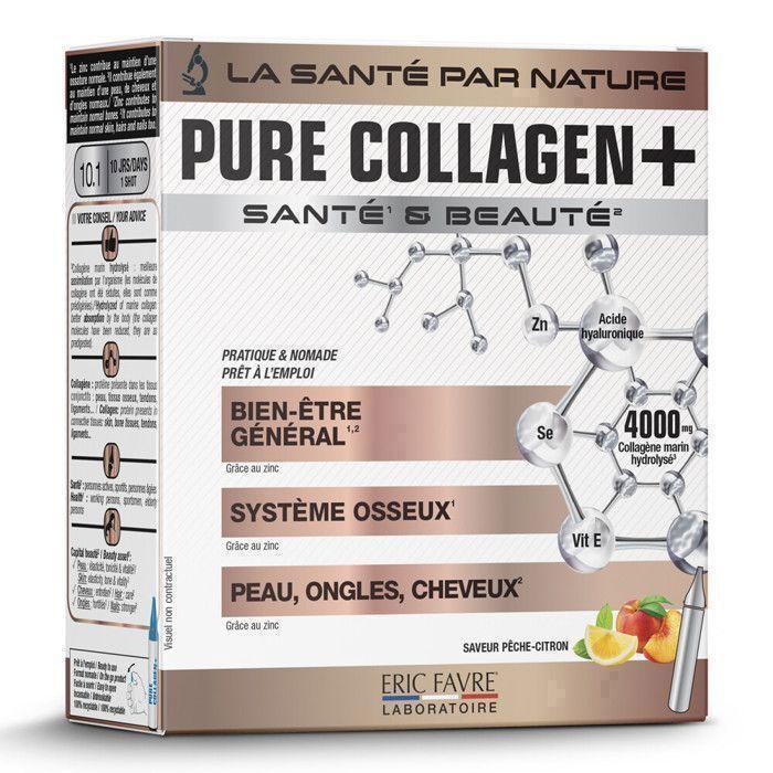 Collagène Eric Favre - Pure Collageen+ - Perzik & Citroen Pak van 10