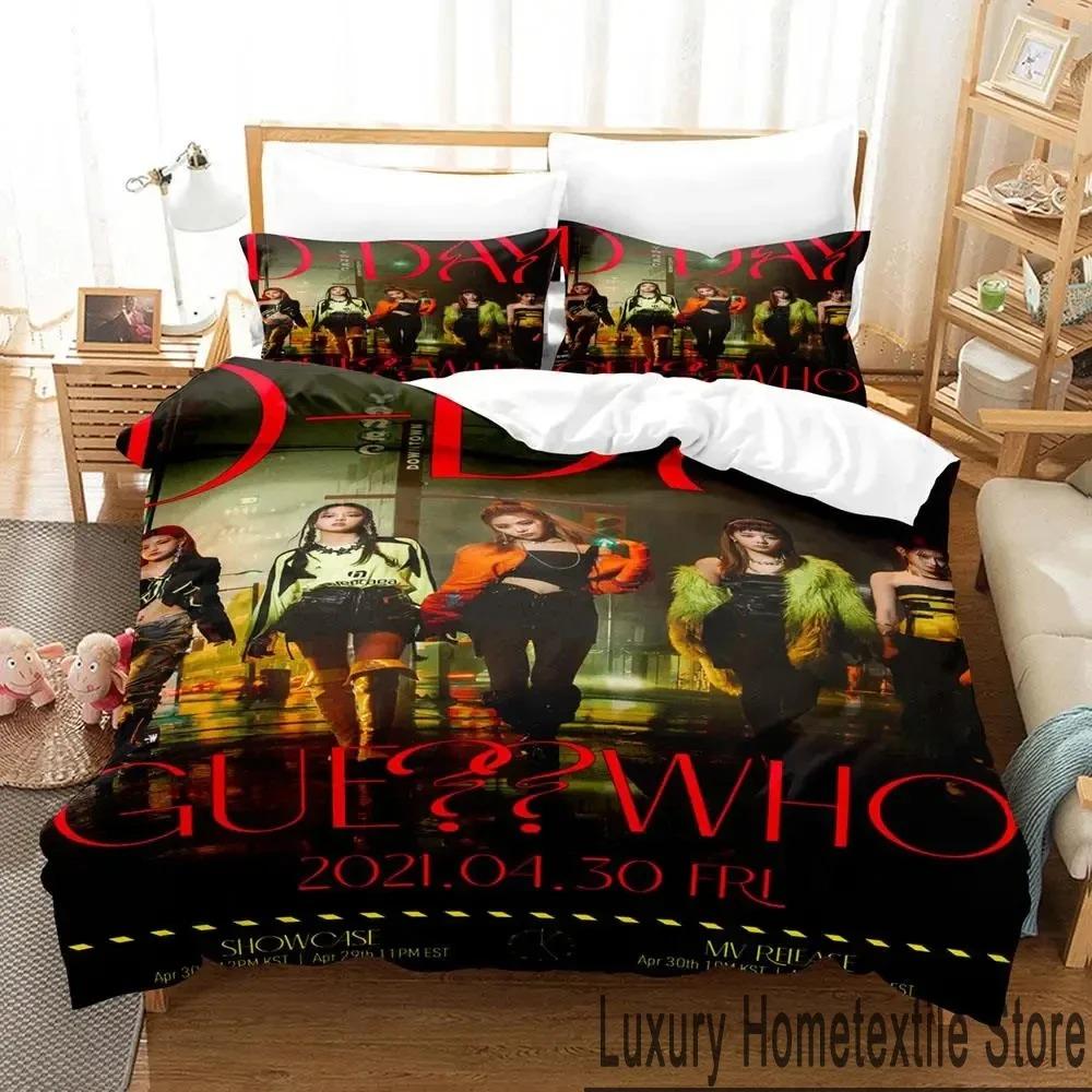 3D Print Korea ITZY LOCO Bedding Set Duvet Cover Bed Set Quilt Cover Pillowcase Comforter king Queen Size Boys Adult Bedding Set